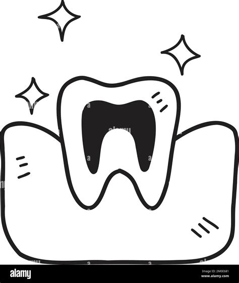 Hand Drawn teeth and gums illustration isolated on background Stock Vector Image & Art - Alamy