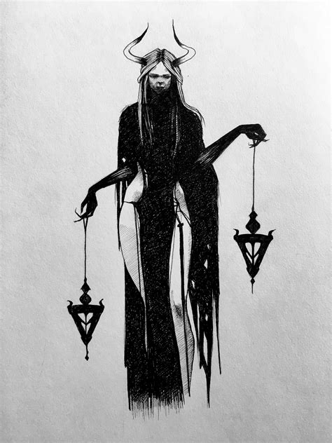 @lhuthientinuviel sketch drawing witch tattoo dark art micron pens | Dark art drawings, Witch ...