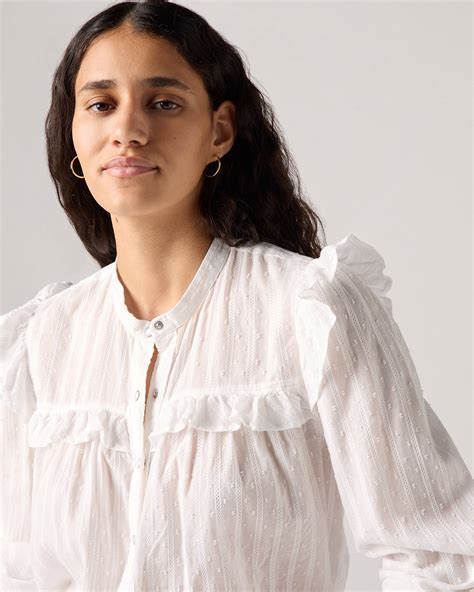 Gianna Long Sleeve Blouse - White | Levi's® CA