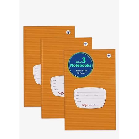 Both Sides Blank Page Notebook for Students | Small Unruled Notebooks ...