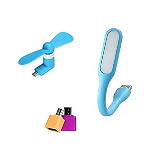 Yo Magic UB Tech Combo of Flexible USB Lamp Light, Micro OTG Mobile Fan ...