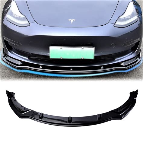 DOLKSN 2023 New Tesla Model 3 Front Bumper Lip Front Spoiler Wing for 2020 2021 2022 2023 Tesla ...