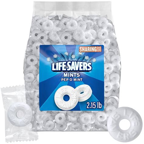 Pep O Mint Hard AKF18 Candy, 2lb + 2oz Bulk Pack of Mints Individually ...