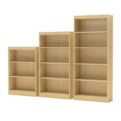 South Shore Furniture Axess Natural Maple 3-Shelf Bookcase (27.875-in W ...