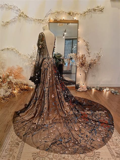 Color Wedding Dress Blue Boho Wedding Dress Floral - Etsy