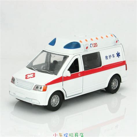 智权 120急救车救护车声音回力合金汽车模型 车模儿童玩具车_wanjukong