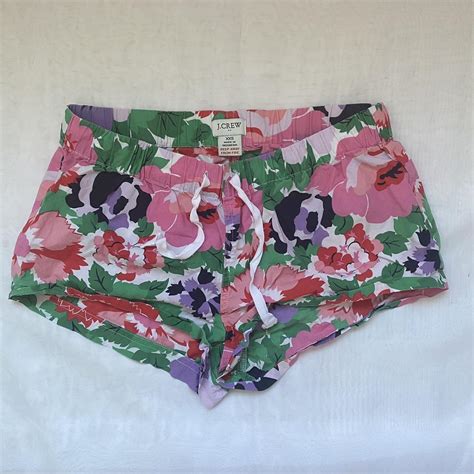 j crew floral pattern pajama shorts - adult xxs -... - Depop