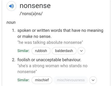 What is meaning of nonsense? - Brainly.in