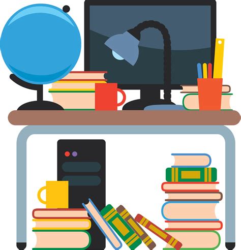 Cluttered Desk Clipart