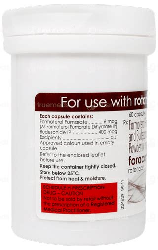Foracort 400 Rotacaps 60 - Uses, Side Effects, Dosage, Price | Truemeds