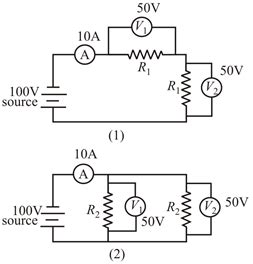 Four circuits are given in the options below. In all the circuits ...