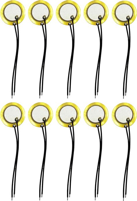 INVENTO 10Pcs 12mm Piezo Ceramic Elements Sounder Sensor Trigger Drum ...