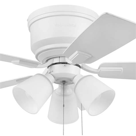 Harbor Breeze Coachman 42-in White with White/Natural Blades LED Indoor ...