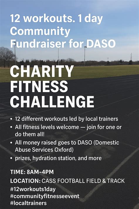 12 Workouts in 1 Day Fundraiser for DASO (Domestic Abuse Services ...