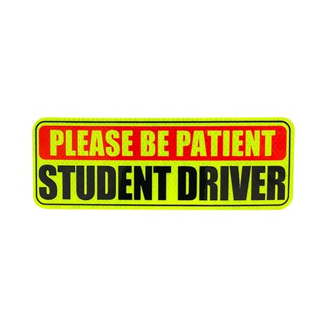 Weerihhol Car Door Wall Student Driver For Car Be Patient Student ...
