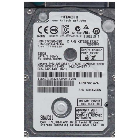 Hitachi 320 GB Laptop Hard Disk