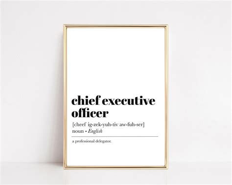 Chief Executive Officer Definition Print Ceo Gift Ceo - Etsy