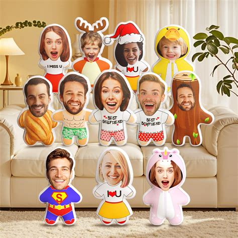 Amazon.com: VEELU Custom Face Pillow, Personalized Photo Stuffed ...