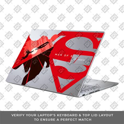 Transparent Man of Steel Asus Vivobook X1605ZA Laptop Skin