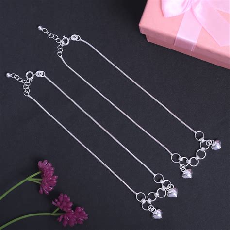 Buy 925 Sterling Silver Anklets (Payal) Online | Nemichand Jewels ...