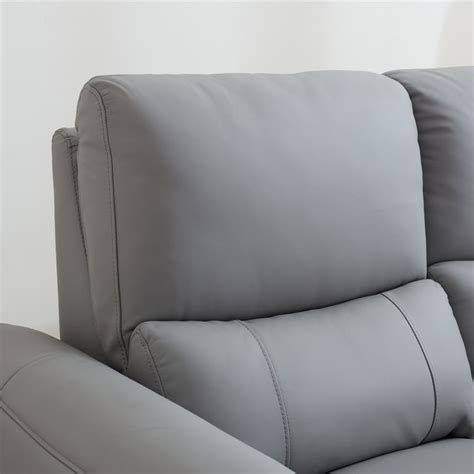 Buy Amigo Half Leather 1-Seater Electric Recliner - Grey from Home ...