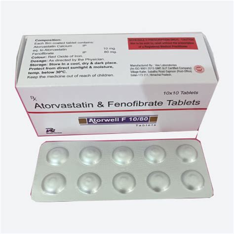ATORWELL F-10/80 Tablets Rokkwinn Healthcare