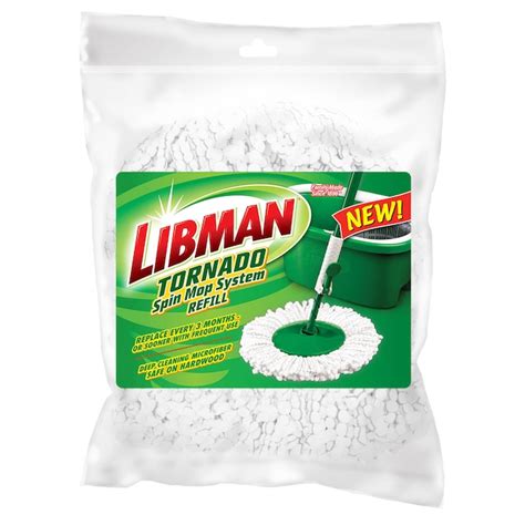 Libman Tornado Spin Mop Microfiber Refill - Extra Large Head, Removes ...