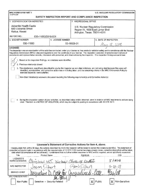 Fillable Online Adventist Health Castle - NRC Form 591M Part 1 ...