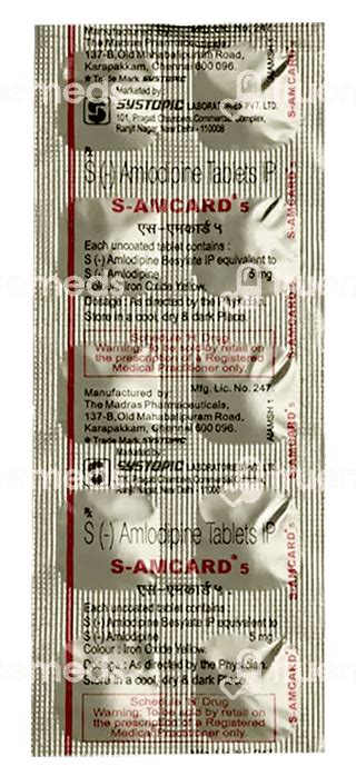 S Amcard 5 MG | Order S Amcard 5 MG Tablet Online at Truemeds
