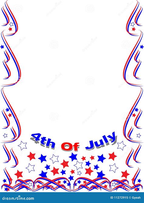Patriotic Frame Border 4th July Stock Vector - Illustration of united ...