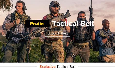 Buy Prajin Men's Tactical Belt Nylon Military Style Webbing Belt with ...
