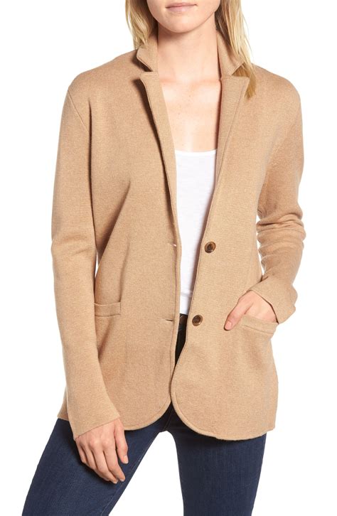 J.Crew Wool Merino Sweater Blazer in Heather Khaki (Black) - Lyst