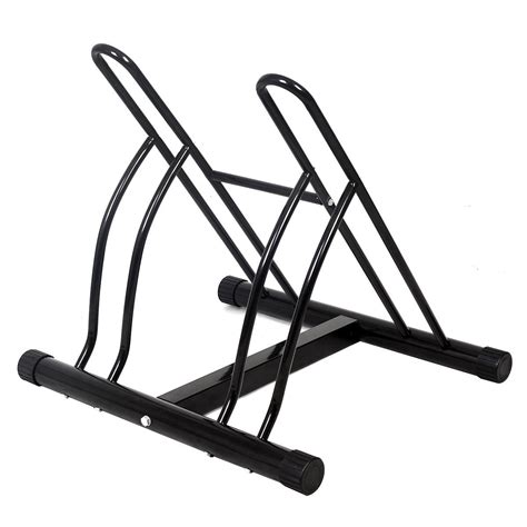 Goplus Two Bicycle Bike Stand Racor Garage Floor Storage Organizer ...