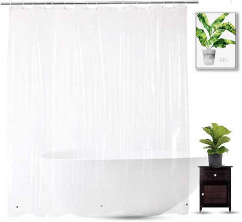 Buy Extra Wide Shower Curtain Liner 96x72, Heavy Duty Vinyl Clear ...