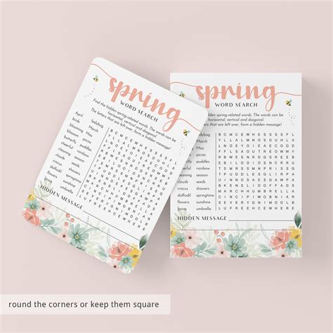 Image result for Spring Hidden Word Printable