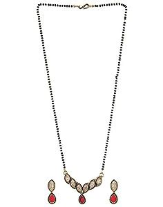 Buy Prita Designer Kundan and Shimmering Red Stone Studded Gold Plated ...