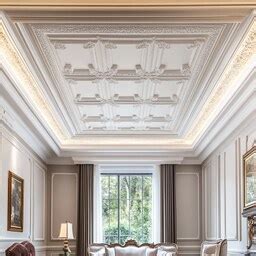 Multilayered Stucco Classic False Ceiling Design