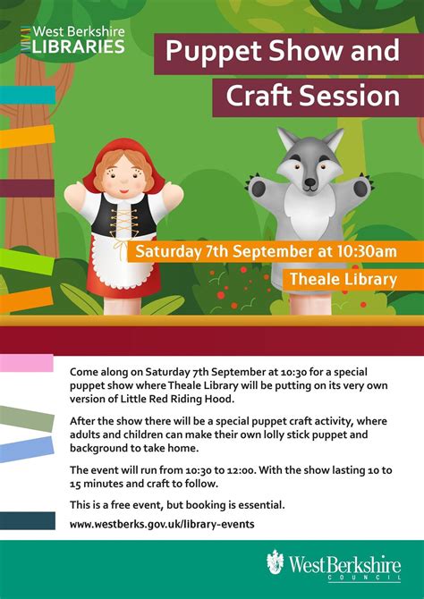 Puppet Show and Craft Session at Theale Library, Theale Library, 7 ...
