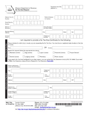 Form 5522 - Missouri Department Of Revenue - MO.gov - Fill and Sign ...