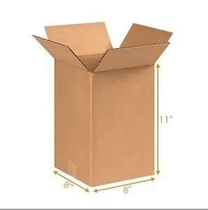 Varda Packaging 5 Ply | Brown 8X8X11 Inches | Corrugated Boxes Pack of ...