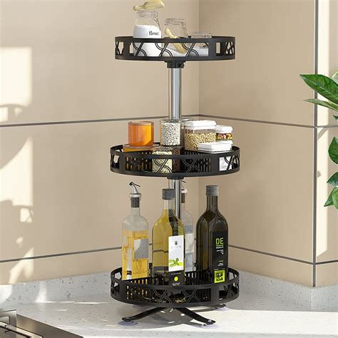 Whixant Rotating Spice Racks, 360° Rotatable Kitchen Rack, Countertop ...