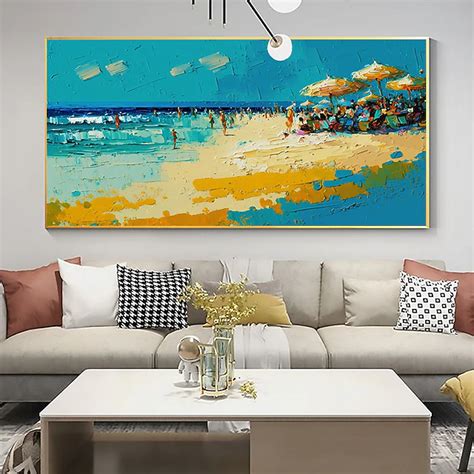 Handmade Hand Painted Oil Painting Wall Art Original Sunshine Ocean Oil ...