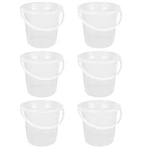 Kuber Industries Pack of 6 Bucket | Plastic Bucket for Bathroom | Water ...