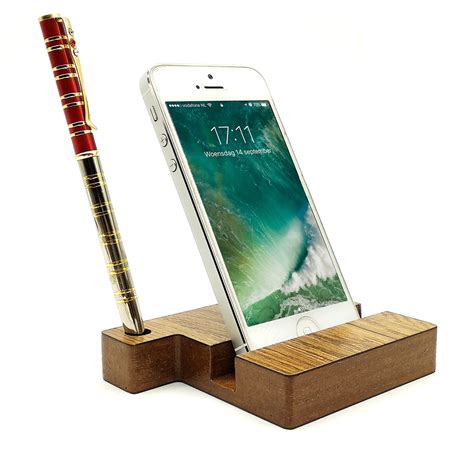 VAH Squar Design Wooden Mobile Phone and Pen Stand/Holder for ...