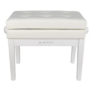AURZART Adjustable Wooden Piano Bench Stool with Sheet Music Storage ...