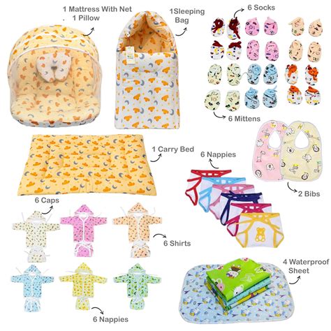Fareto New Born Baby Hospital Essentials All season Use 58 In 1 Combo ...