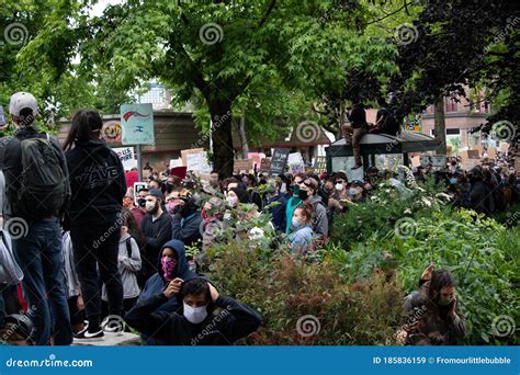 Protesters at Cal Anderson Park on Capitol Hill in Seattle June 2020 ...