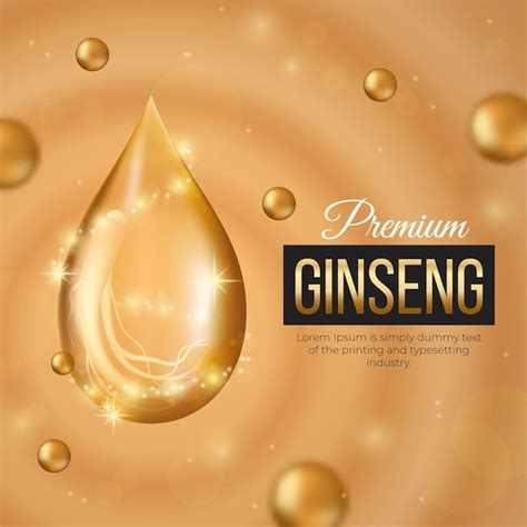 Realistic ginseng ad | Free Vector