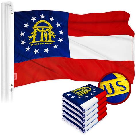 G128 5 Pack: Georgia GA State Flag | 2.5x4 Ft | ToughWeave Series ...
