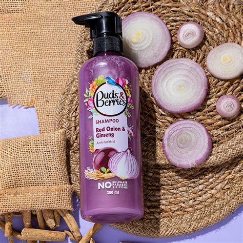 Buy Buds & Berries Red Onion and Ginseng Anti-Hairfall Shampoo ...